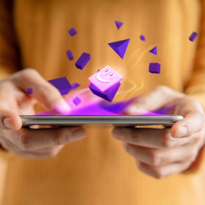 Metaverse, Web3 and Blockchain Technology Concepts. Closeup of H