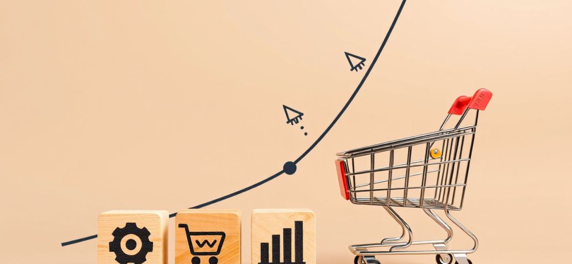 wooden-cubes-with-shopping-cart-icons-increasing-trendup-graph-increase-higher-sale-volume